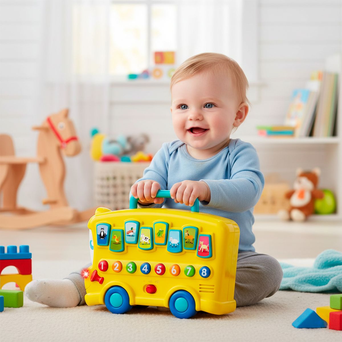 WINFUN - Juguete para bebé didáctico Winfun: Bus de sonidos animal