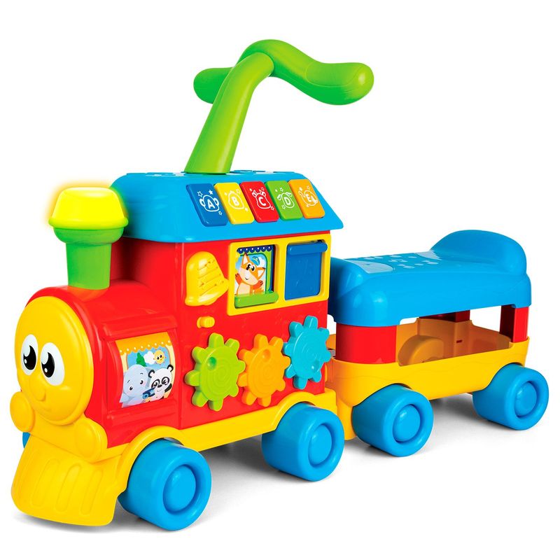 WINFUN - Correpasillos Tren Caminador interactivo para bebes, apartir de los 12 meses, Necesita Pilas - WINFUN