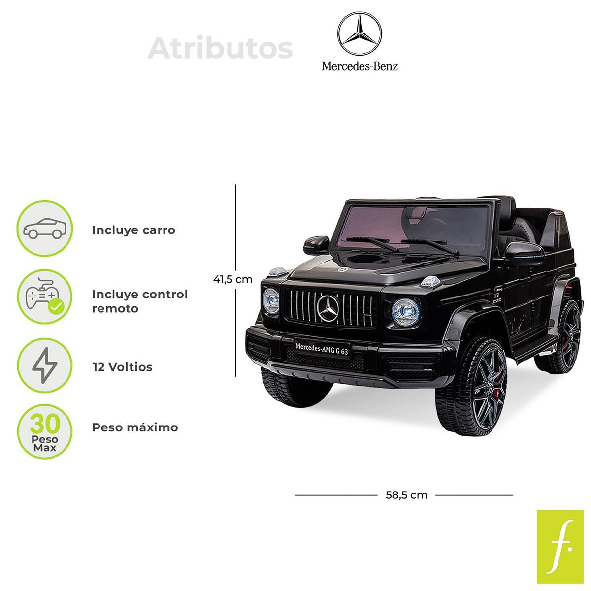 MERCEDES BENZ - Carro Montable Eléctrico para niños Mercedes AMG G 63 12V