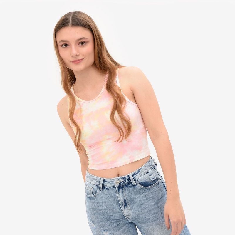SYBILLA - Crop top Mujer Algodón Sybilla