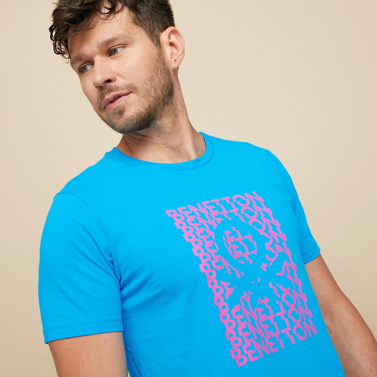 BENETTON - Camiseta Hombre Manga corta Benetton