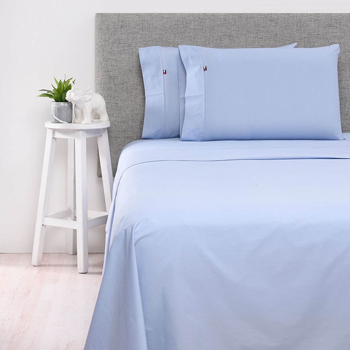 TOMMY HILFIGER - Juego de Sábanas 180 Hilos Algodón Tommy Cel