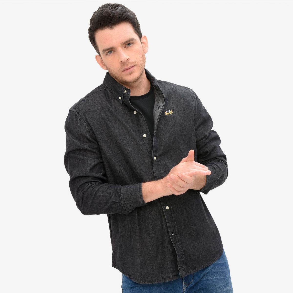 LA MARTINA - Camisa de jean para Hombre Slim La Martina