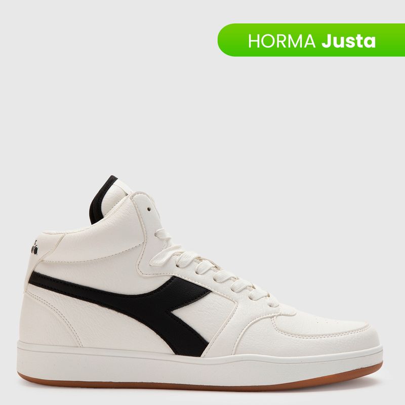 DIADORA - Tenis Diadora Hombre Moda Court Mid Blancos Horma Justa 