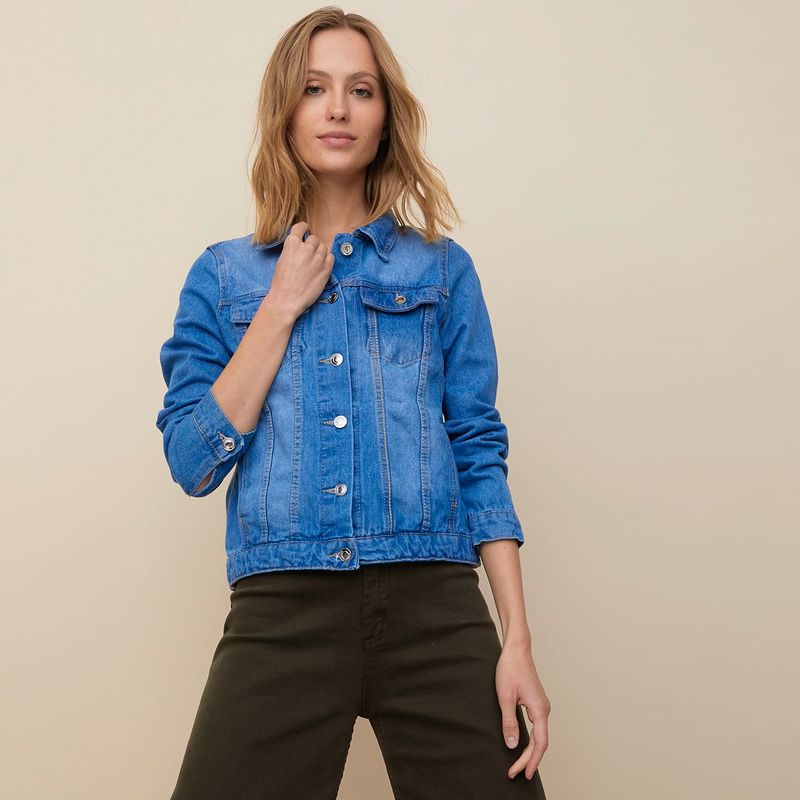 BASEMENT - Chaqueta de jean para Mujer de Algodón Basement