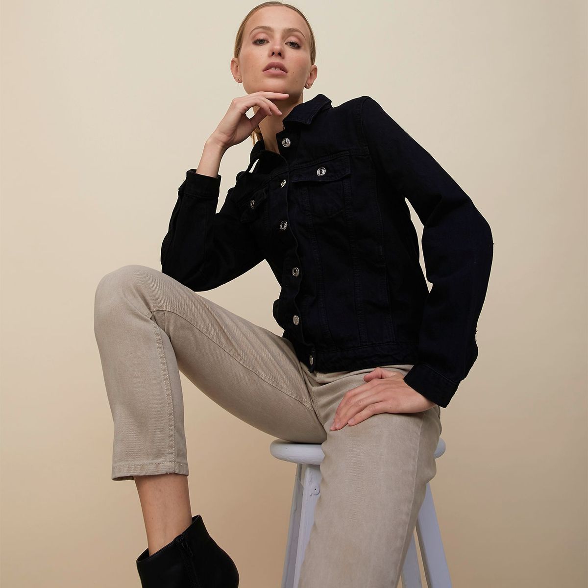 BASEMENT - Chaqueta de jean para Mujer de Algodón Basement