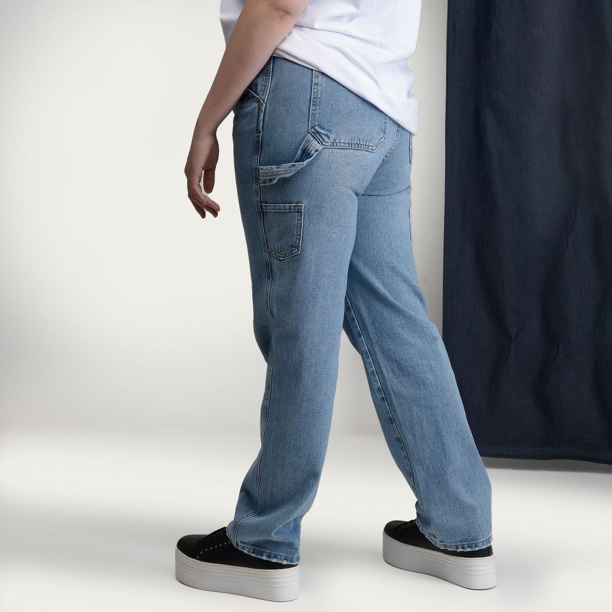 DENIMLAB - Jean Wide para Mujer Tiro alto de Algodón lab