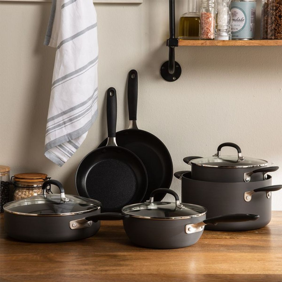  - Juego de ollas antiadherente Oxo Good Grips Acero inoxidable 10 piezas