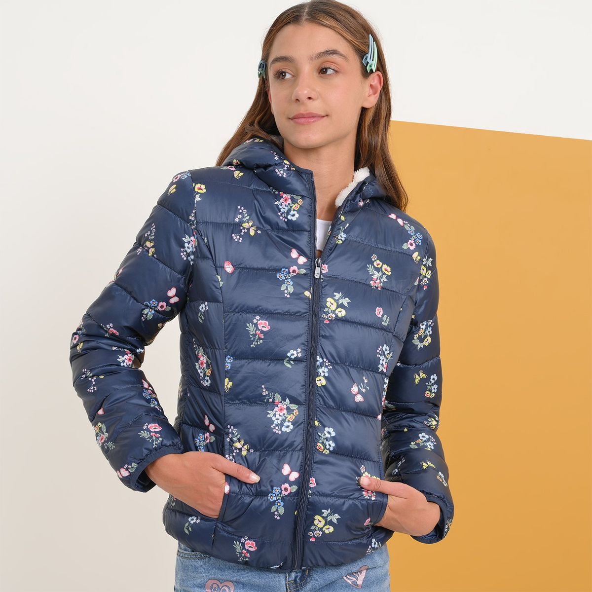 ELV - Chaqueta acolchada para niña ELV