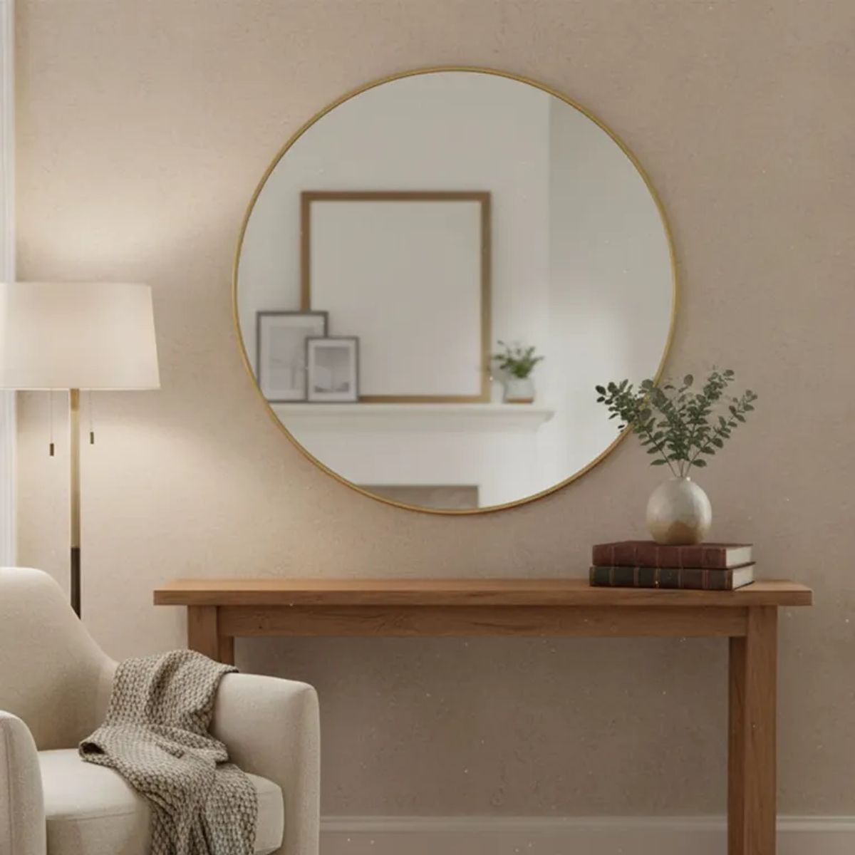 BASEMENT HOME - Espejo de pared Decorativo Redonda BASEMENT HOME