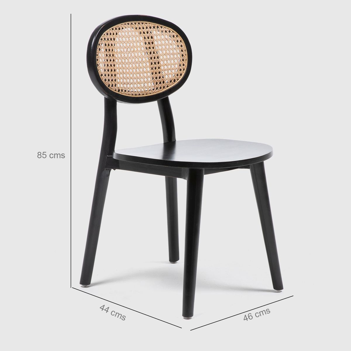 BASEMENT HOME - Set X2 Sillas de Comedor Moderna en Rattán Negro (Incluye 2 Sillas) Basement Home