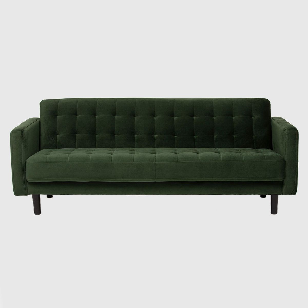 BASEMENT HOME - Sofá Moderno Terciopelo 3 Puestos Bloom Wood 206 x 83 x 80 cm Basement Home - Mueble