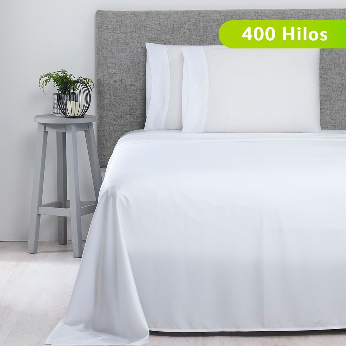 BASEMENT HOME - Juego de Sábanas Lisa de Algodón Tencel 400 Hilos Basement Home