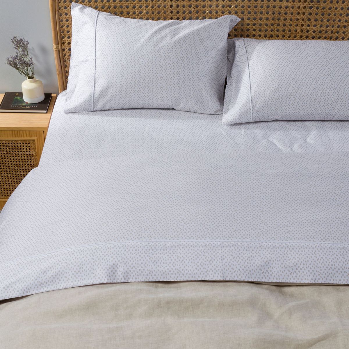 BASEMENT HOME - Juego de Sábanas 300 Hilos Algodón Houston