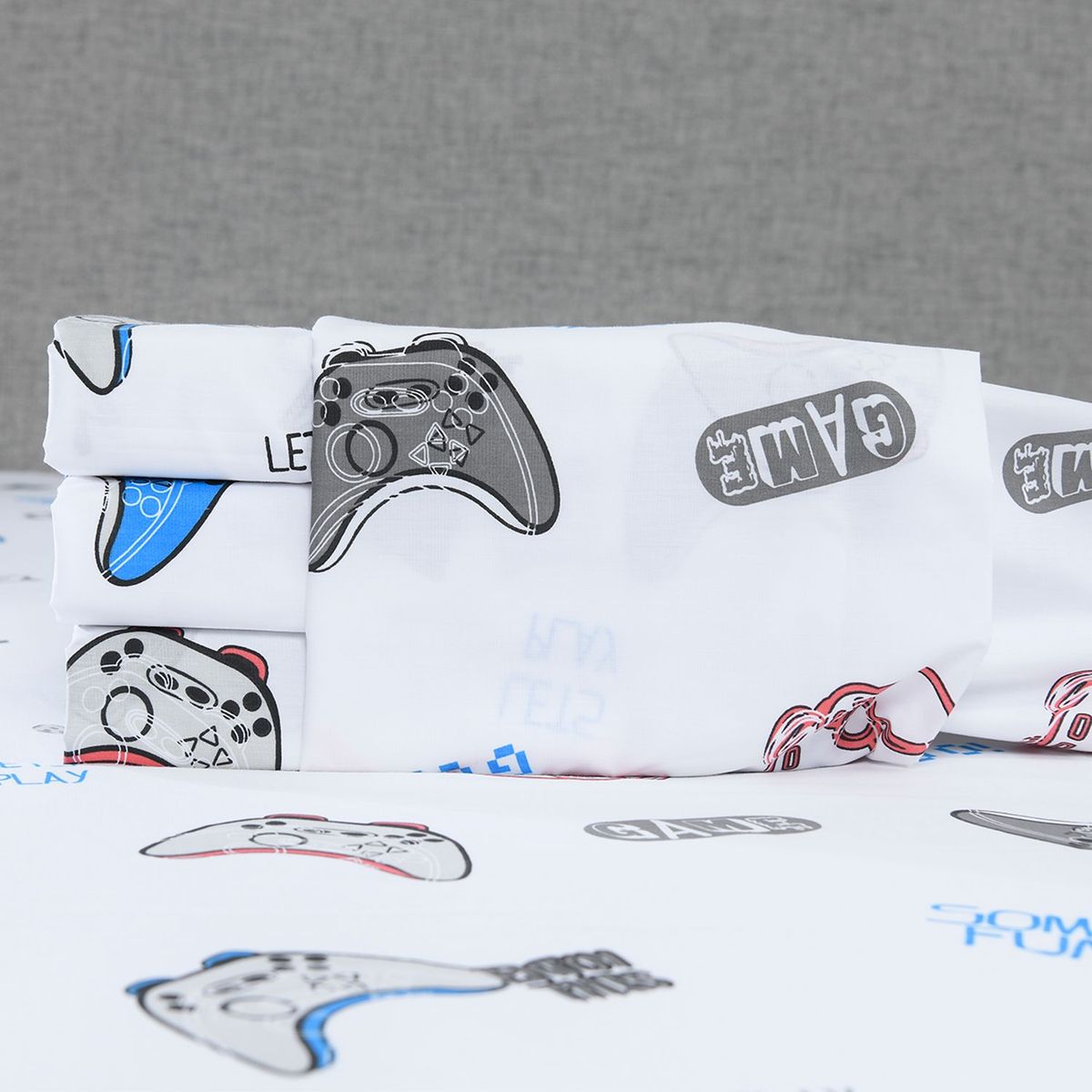 MICA KIDS - Juego de Sábanas Infantil Estampada de Polialgodón 180 Hilos Gamer Mica Kids