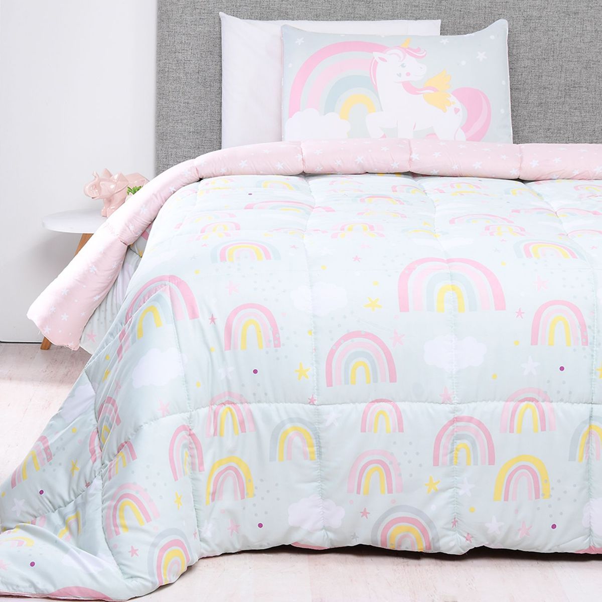 MICA KIDS - Edredón Infantil Poliéster Rainbow