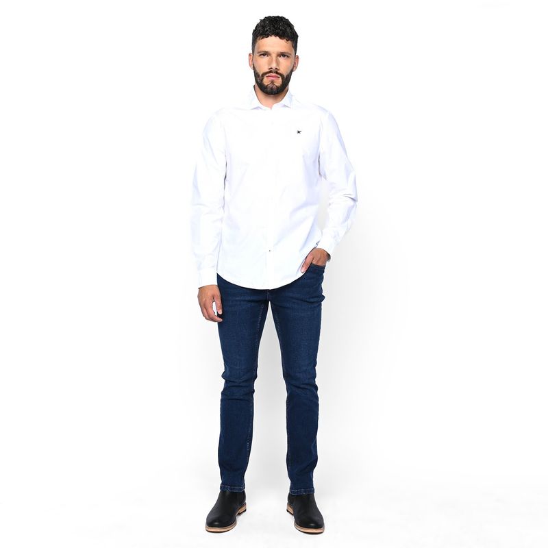 WOLF & HANK - Camisa Hombre Manga larga Slim de Algodón Wolf & Hank