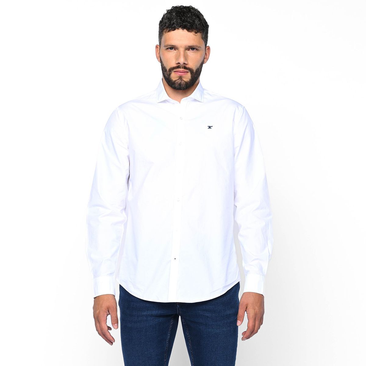 WOLF & HANK - Camisa Hombre Manga larga Slim de Algodón Wolf & Hank