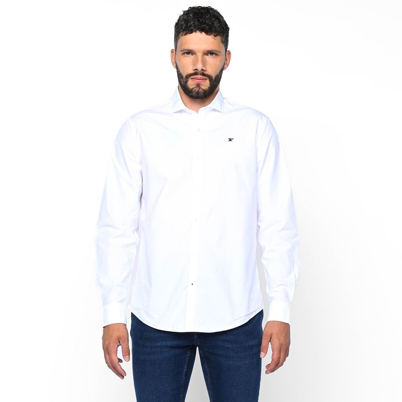 WOLF & HANK - Camisa Hombre Manga larga Slim de Algodón Wolf & Hank