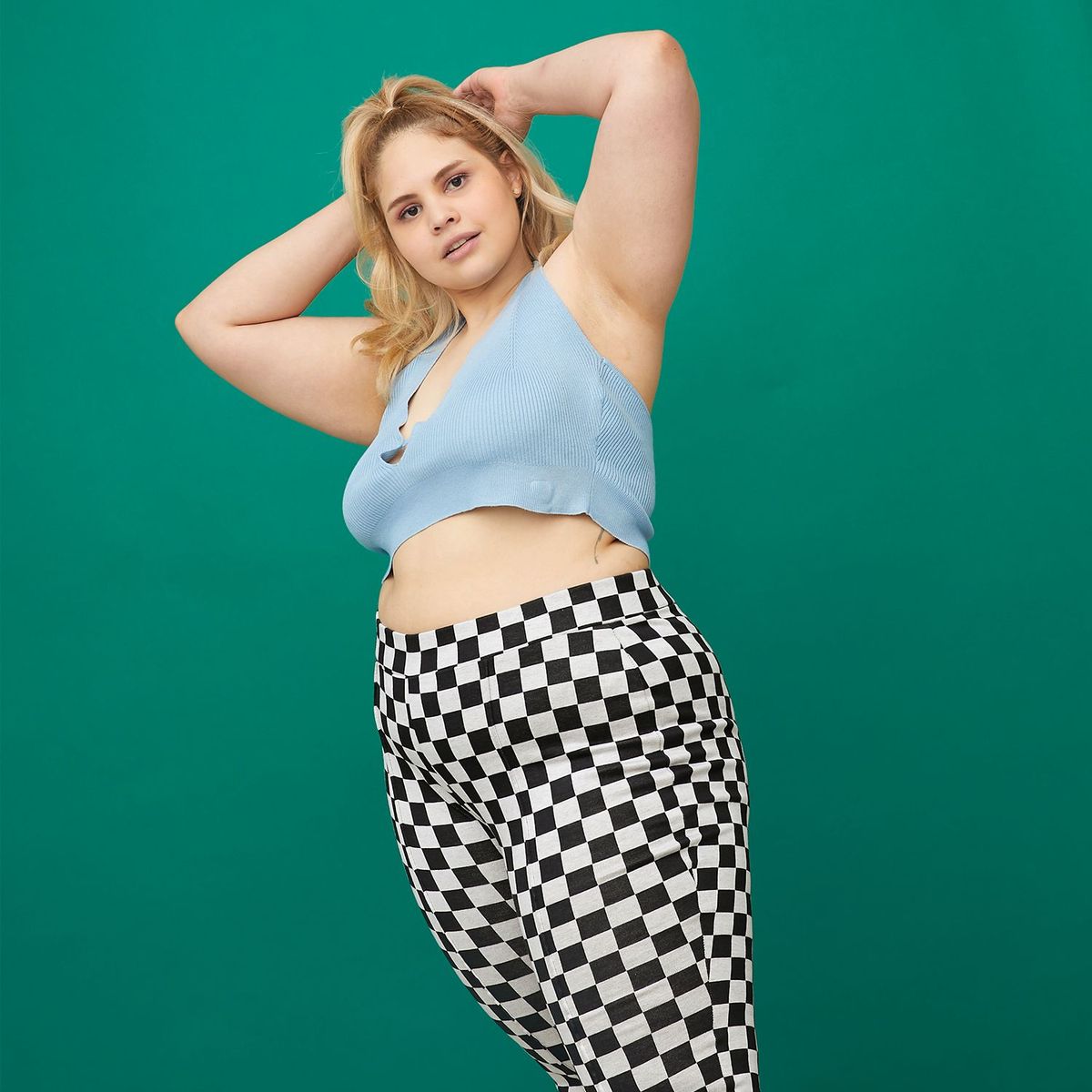 SYBILLA - Crop Top para Mujer Sin mangas Sybilla