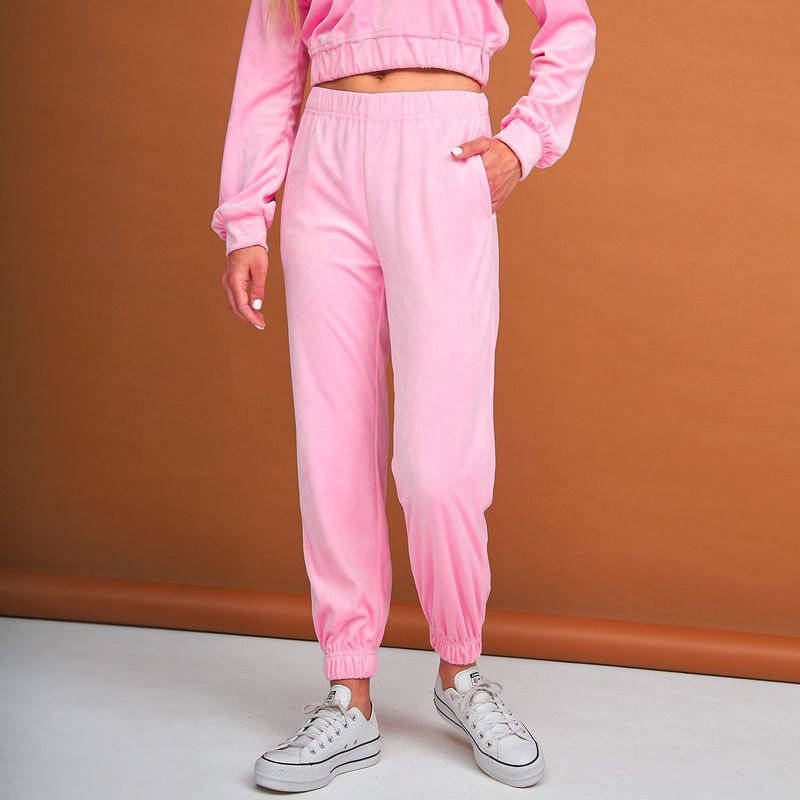 SYBILLA - Pantalón Terciopelo Mujer Jogger Medio Sybilla