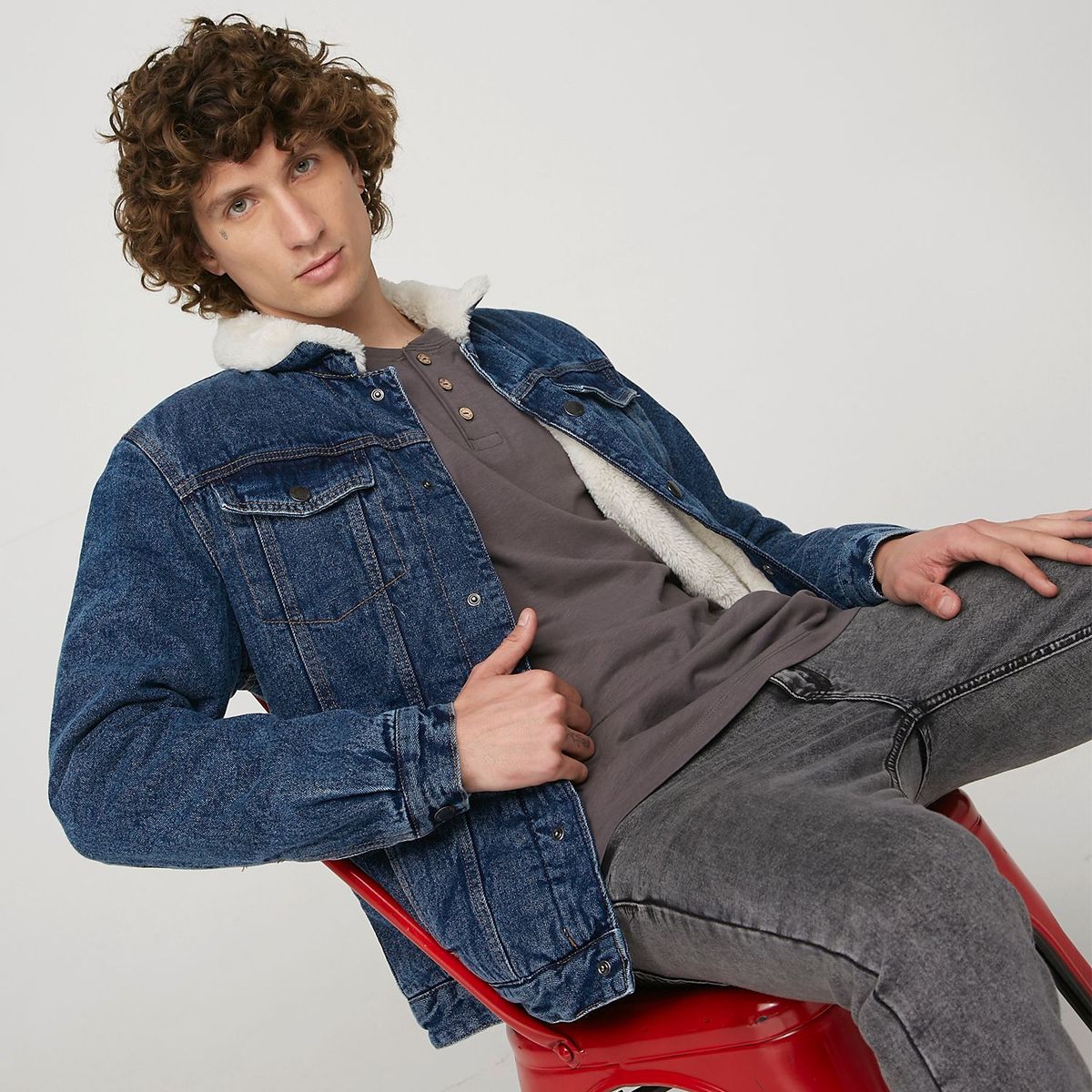 BEARCLIFF - Chaqueta de jean Hombre Bearcliff