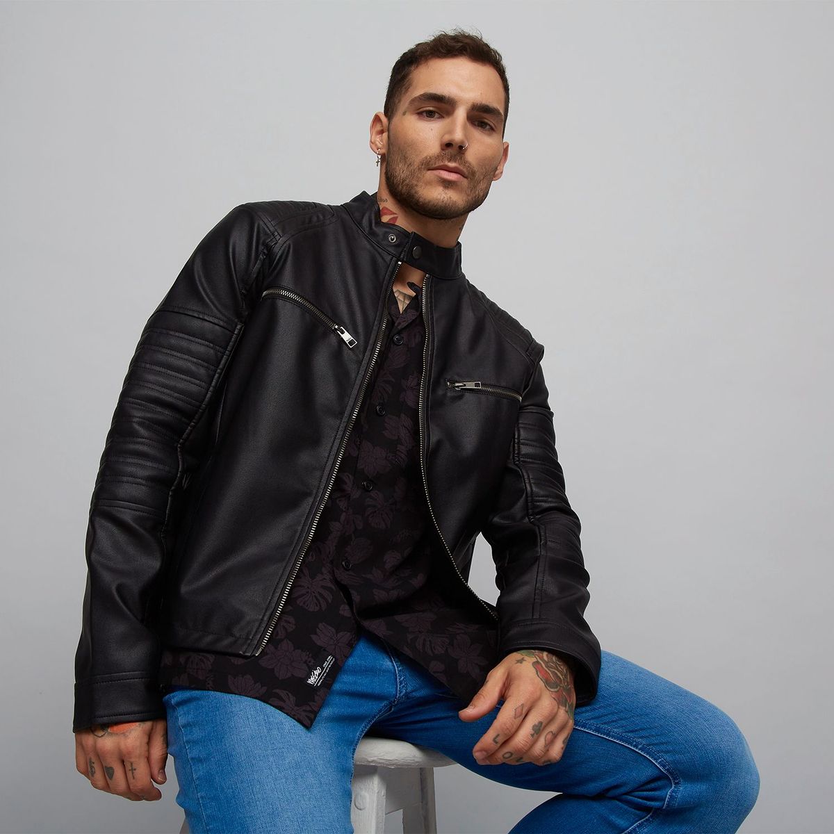 MOSSIMO - Chaqueta Efecto cuero Hombre Mossimo