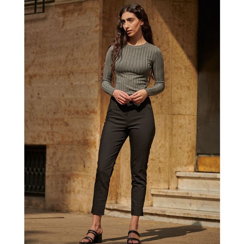 BASEMENT - Pantalón Recto para Mujer Tiro medio Basement
