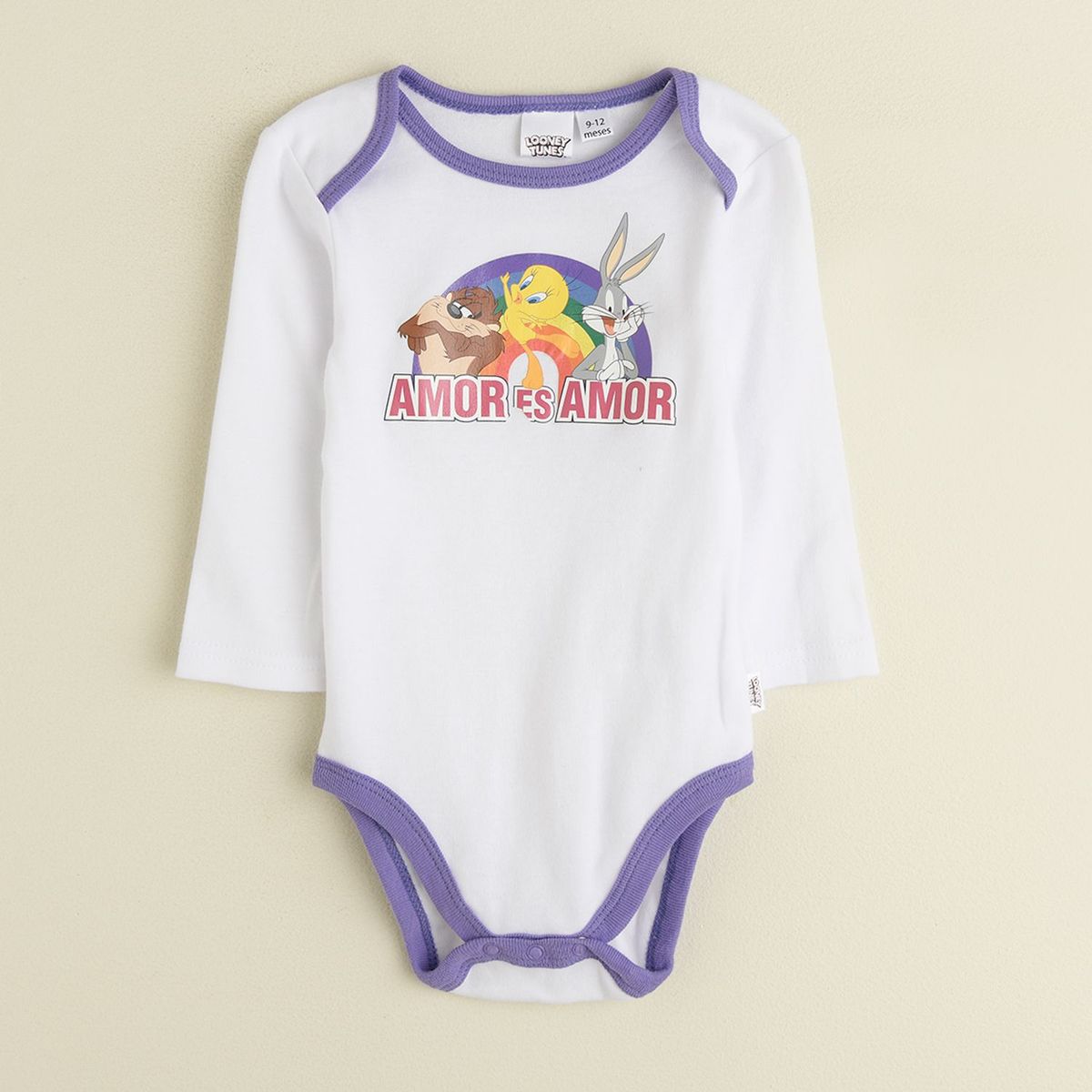 WARNER BROS - Bodies Bebé Unisex Pack x2 Algodón Looney Tunes