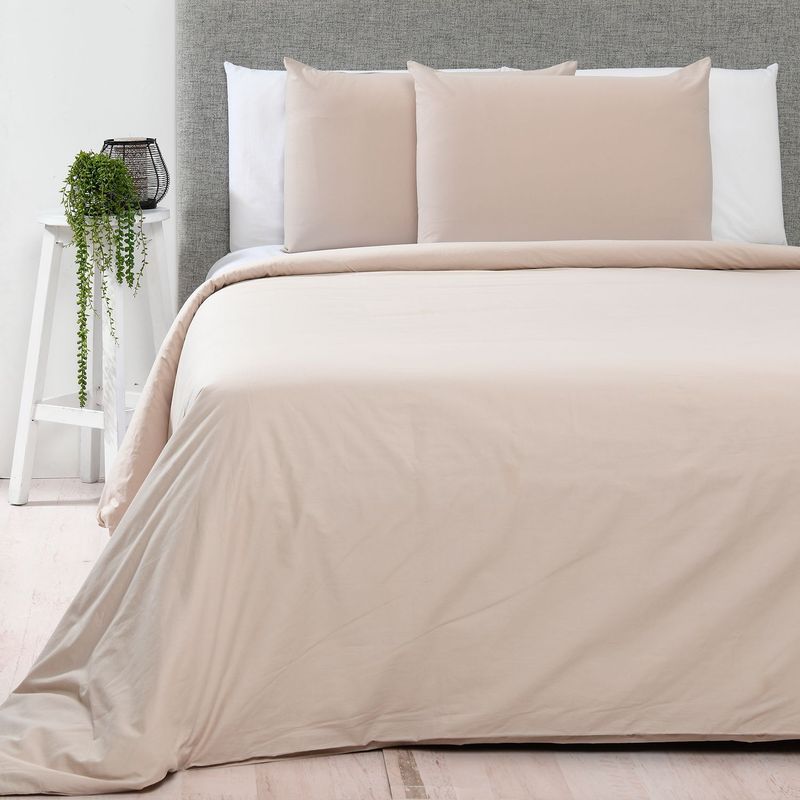 AMBIENTA - Sábana Ambienta de Poliéster 75 GSM para cama Sencillo,Doble, Queen. Juego de Sábanas Lisa