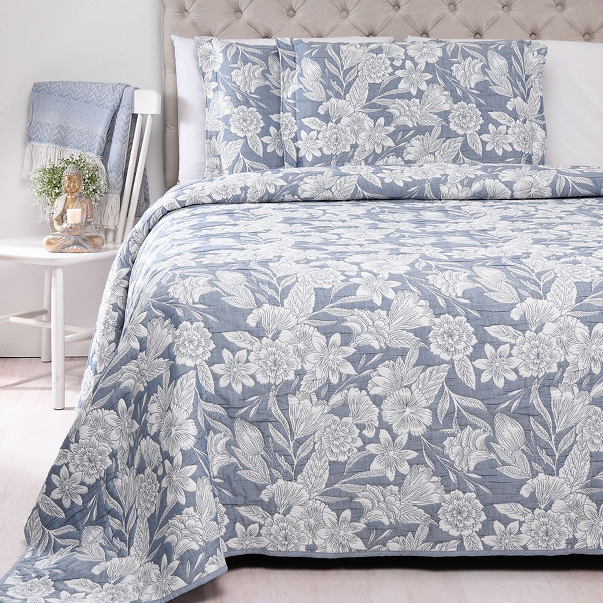 ROBERTA ALLEN - Cubrelecho Estampado de Polialgodón 85 GSM Mercedes Roberta Allen