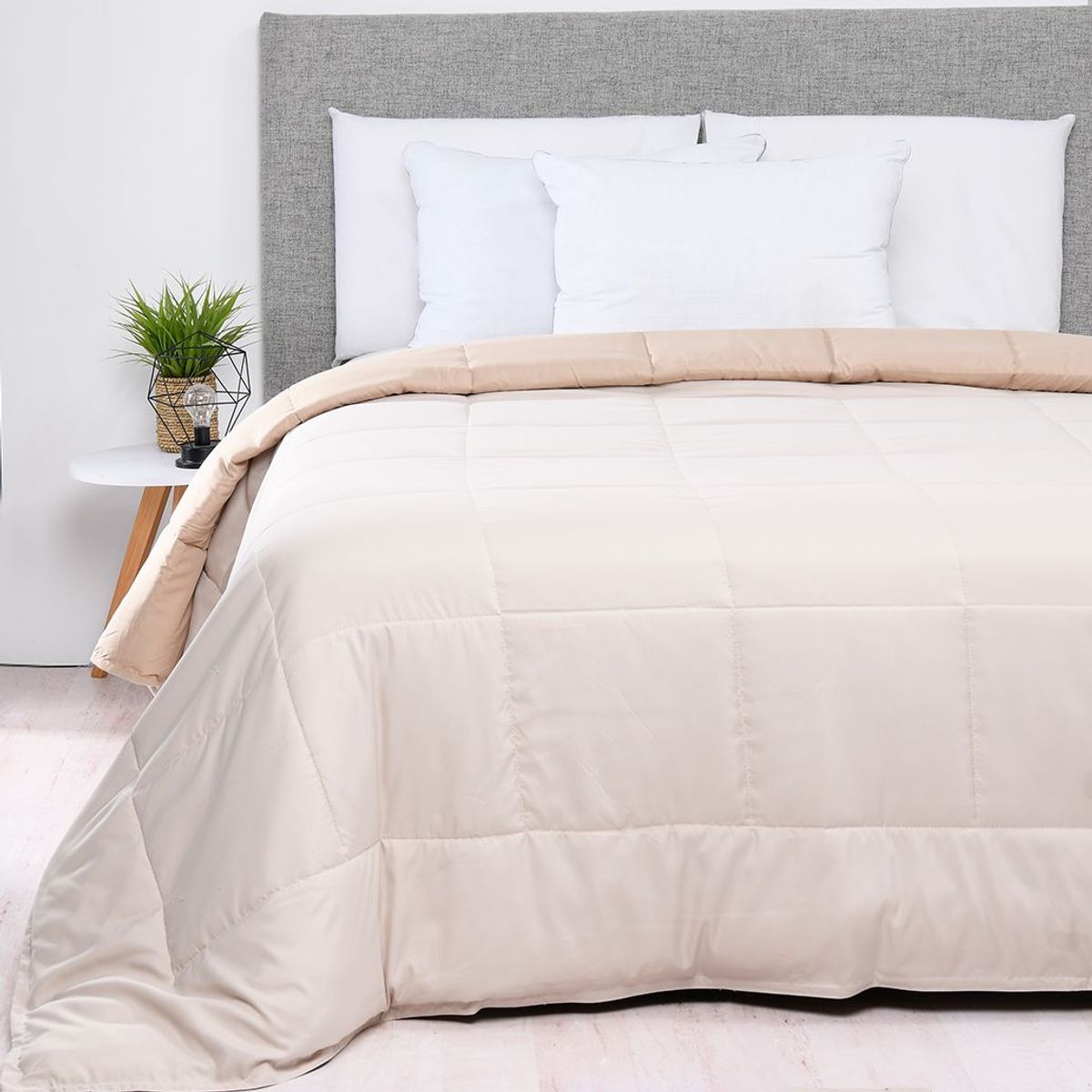 MICA - Edredón Liso de Poliéster 95GSM Estocolmo Bicolor Mica