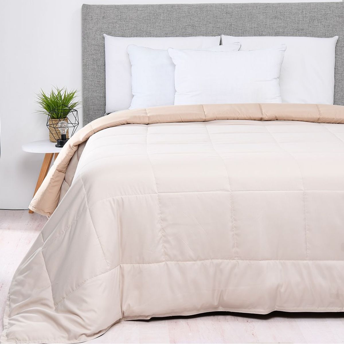 MICA - Edredón Liso de Poliéster 95GSM Estocolmo Bicolor Mica