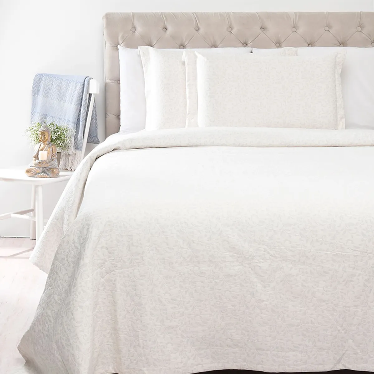 ROBERTA ALLEN - Cubrelecho Liso de Algodón Lauri Roberta Allen