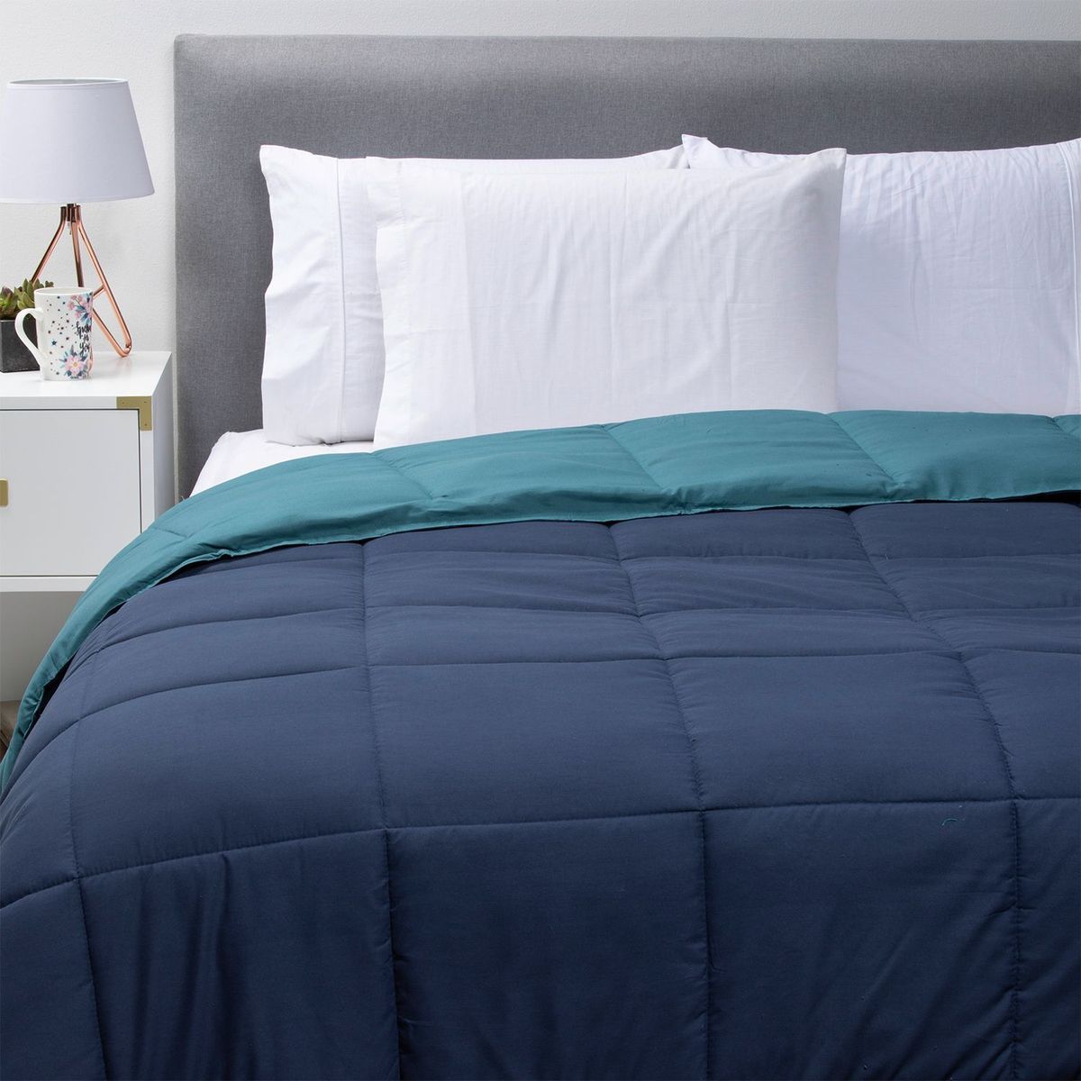 MICA - Edredón Liso de Poliéster 95GSM Estocolmo Bicolor Mica