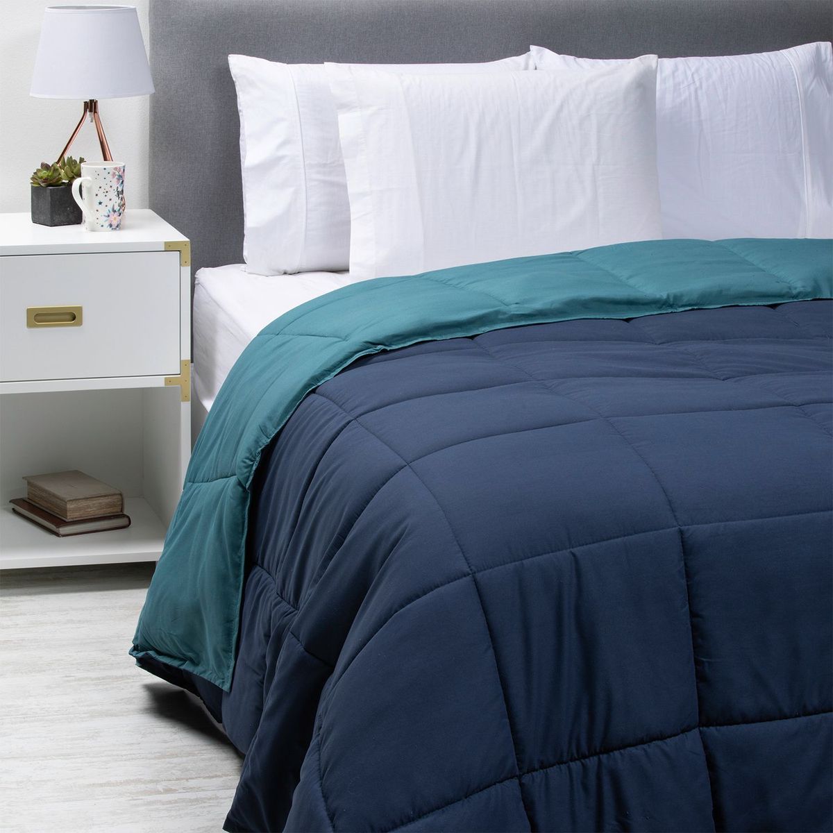 MICA - Edredón Liso de Poliéster 95GSM Estocolmo Bicolor Mica