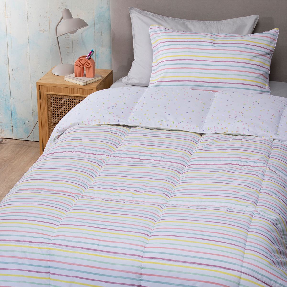 BENETTON - Edredón Infantil Poliéster Arcoíris