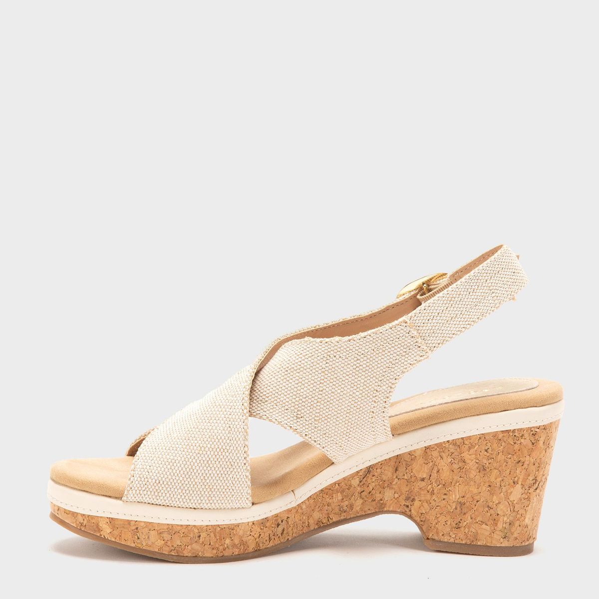 APOLOGY - Sandalias para Mujer con tacón grueso. Sandalias Apology beige de moda para mujer