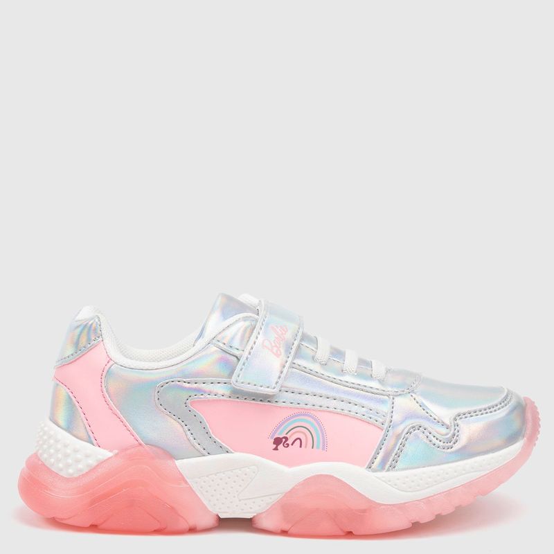 BARBIE - Tenis Barbie Luz 2 Niña Velcro