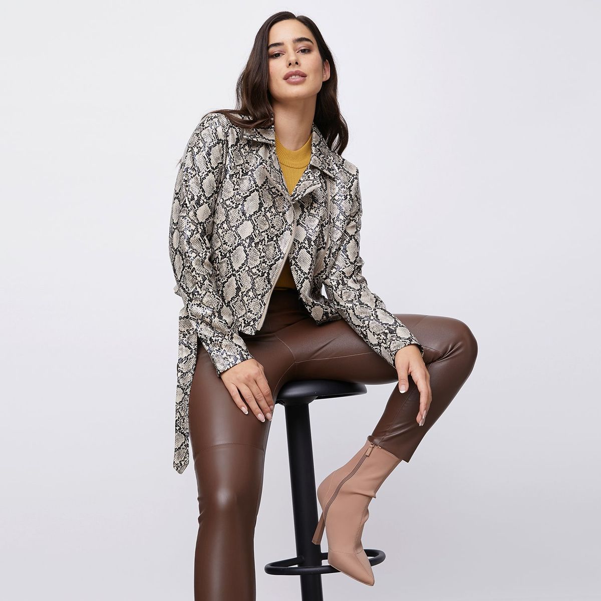 MOSSIMO - Chaqueta Efecto cuero Mujer Mossimo