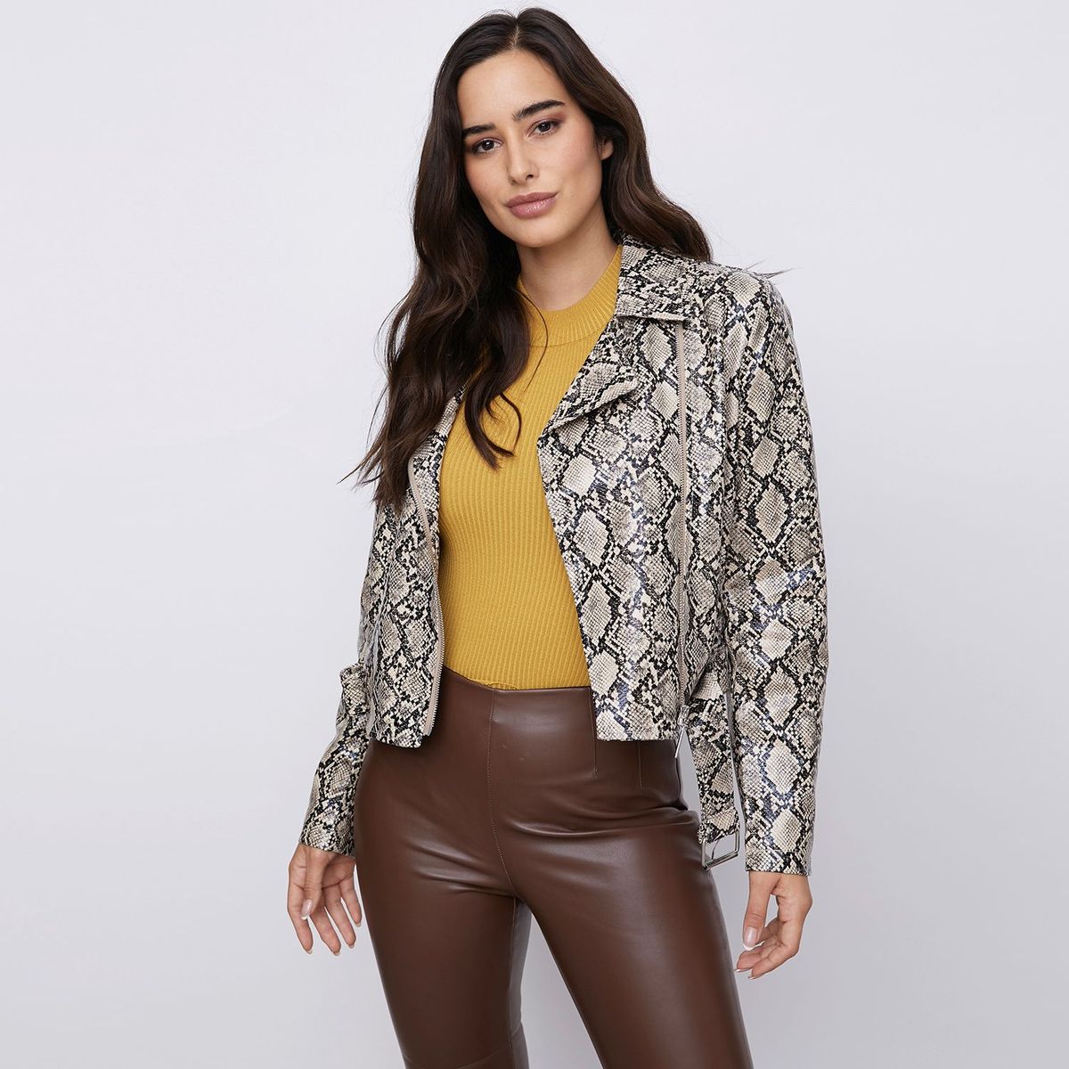 MOSSIMO - Chaqueta Efecto cuero Mujer Mossimo