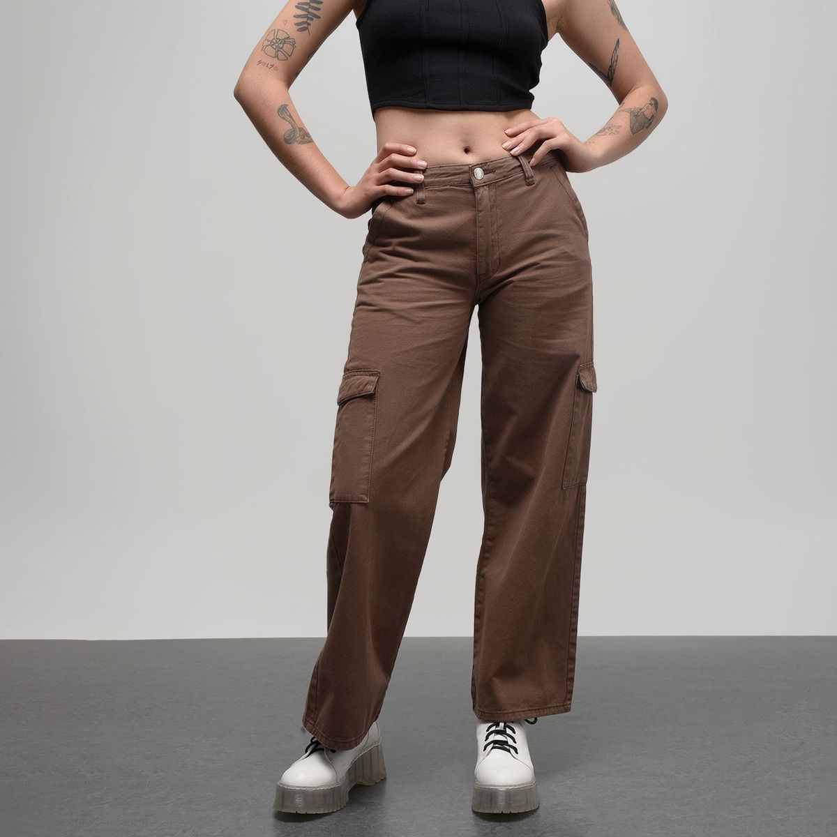 DENIMLAB - Pantalón Cargo Mujer