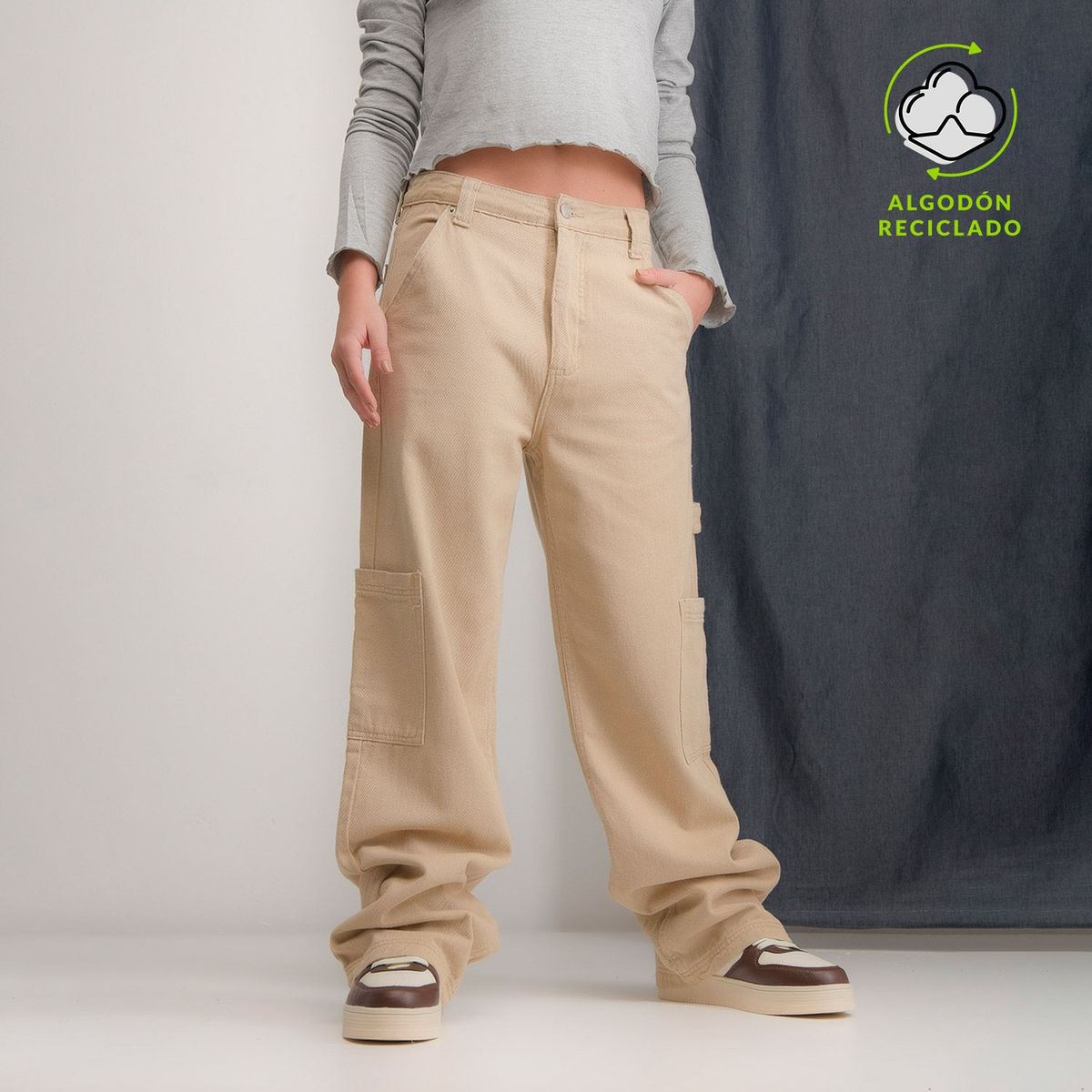 SYBILLA - Jean Cargo Tiro Alto Mujer Sybilla