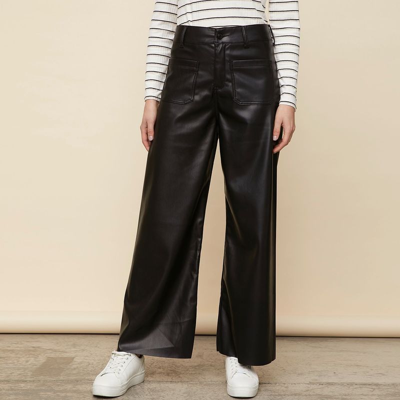 BASEMENT - Pantalón Wide Leg Mujer