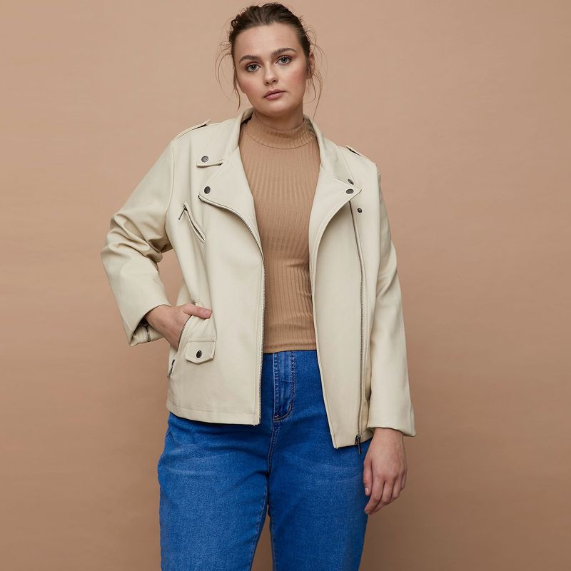 UNIVERSITY CLUB - Chaqueta Efecto Cuero Mujer University Club