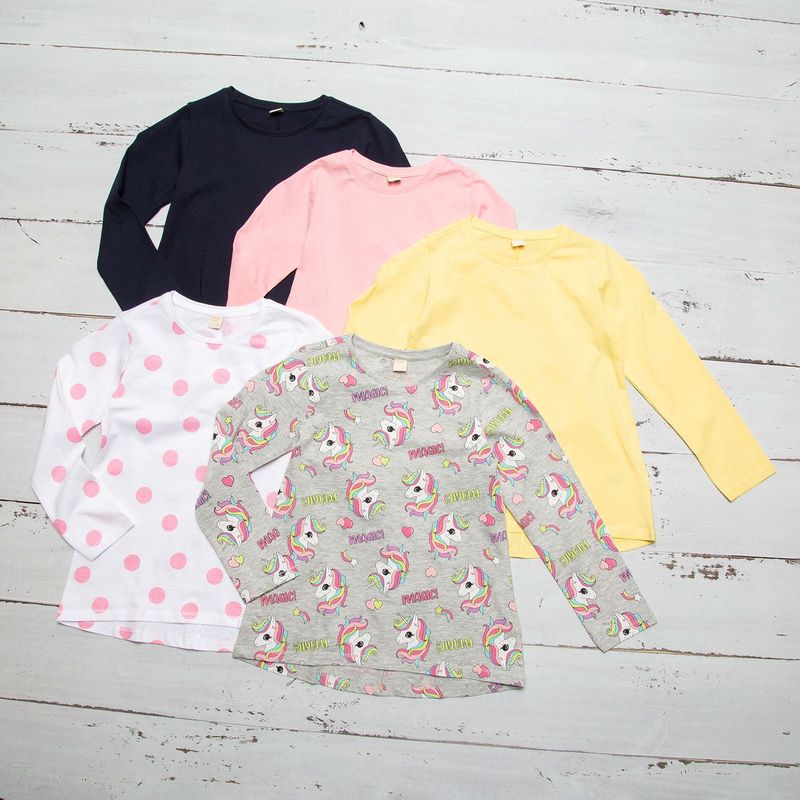 YAMP - Pack de 5 Camisetas para Niña Yamp