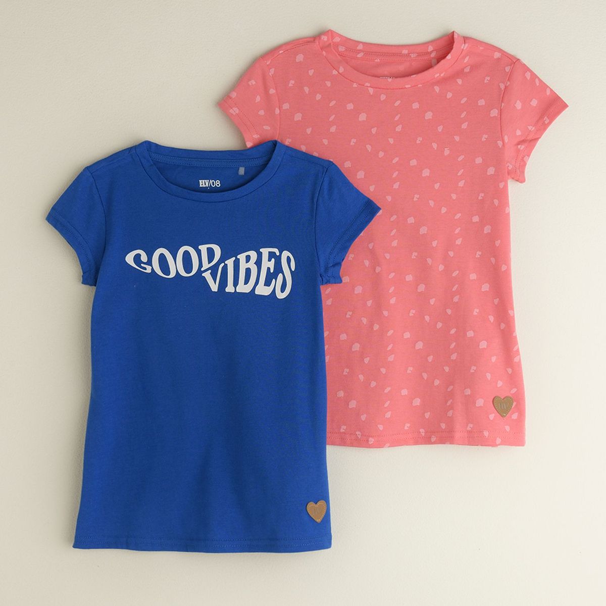 ELV - Pack de 2 Camisetas para Niña Juvenil Elv