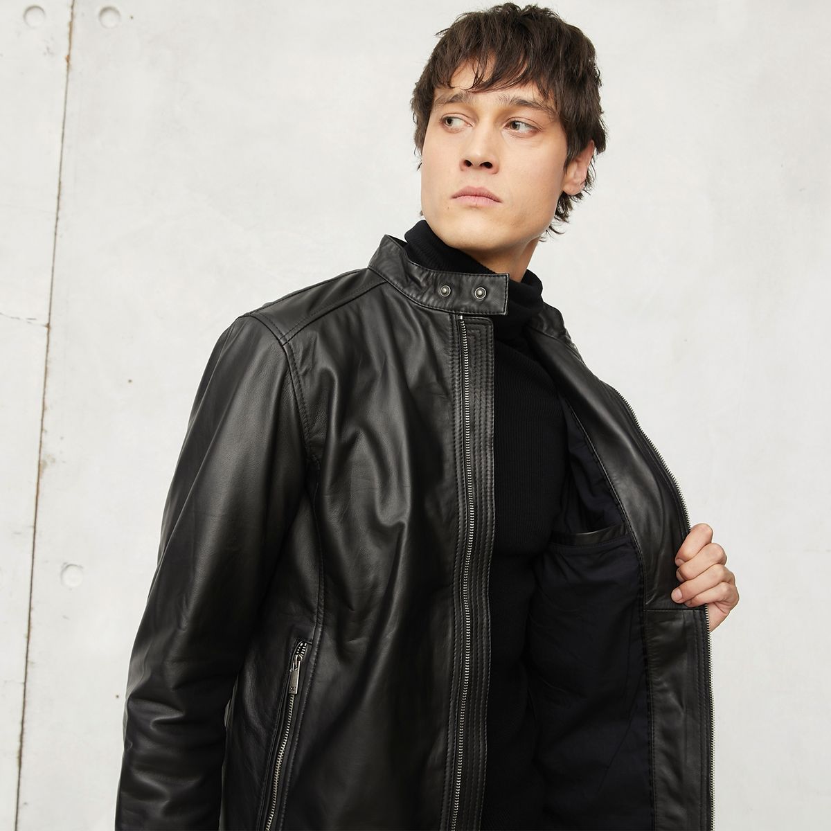 WOLF & HANK - Chaqueta de cuero Hombre Wolf & Hank