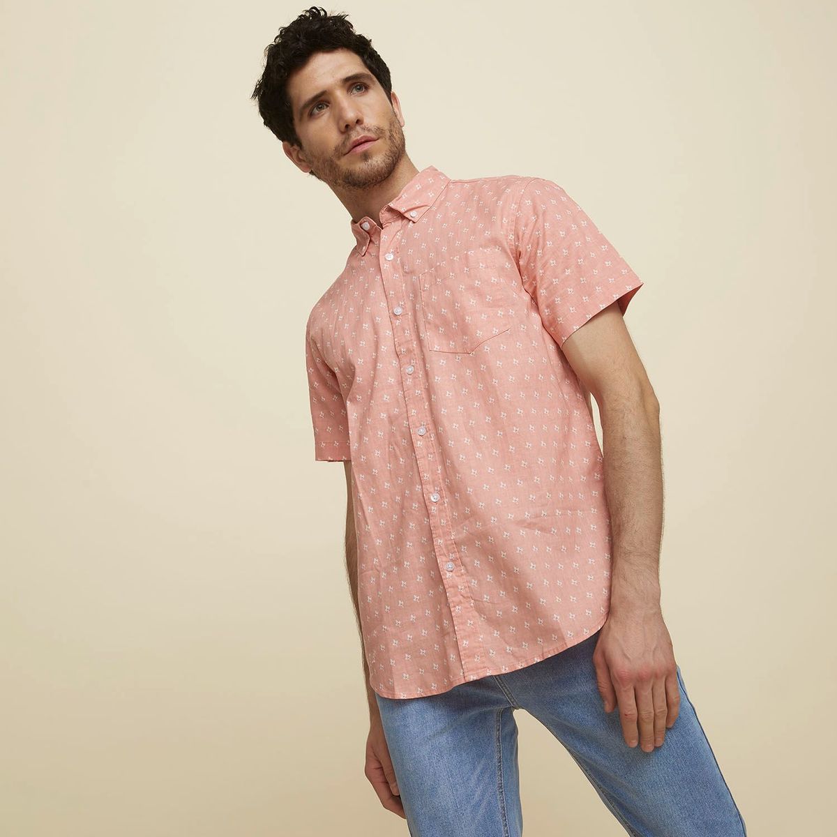 UNIVERSITY CLUB - Camisa casual Lino para Hombre Regular University Club