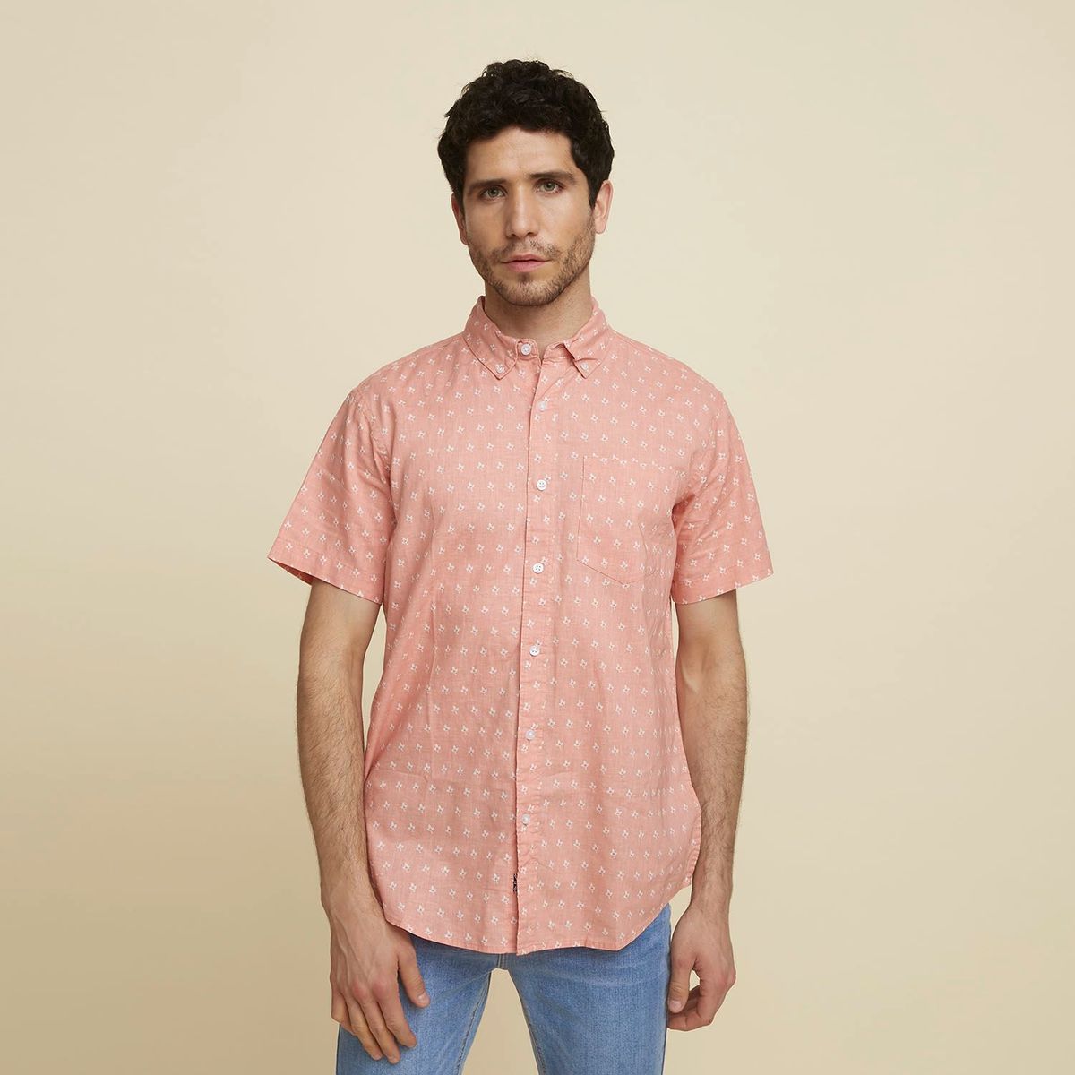 UNIVERSITY CLUB - Camisa casual Lino para Hombre Regular University Club